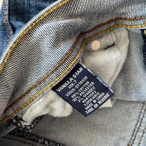 Y2K Low Rise Flare Blue Jeans with Brown Embroidery Coastal Cowgirl Denim Retro - Picture 8 of 8